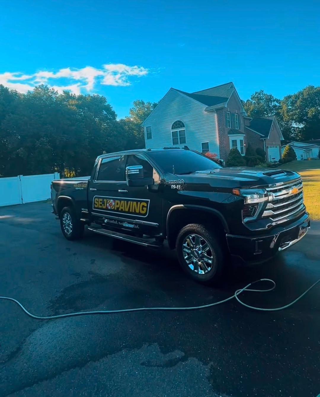 Detailed black work truck